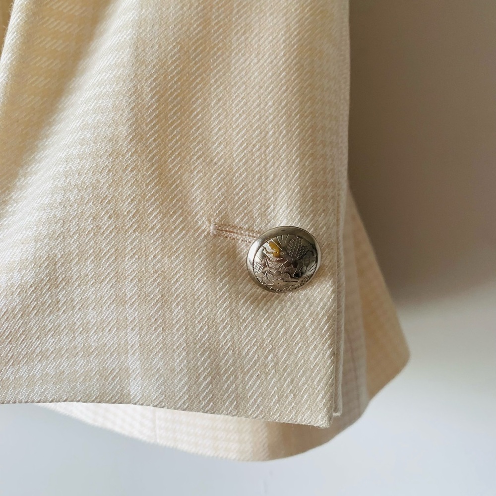 Escada Silk Blend Single Breasted Blazer Women Sz EU 36 US S Cream Old Money - Picture 8 of 13